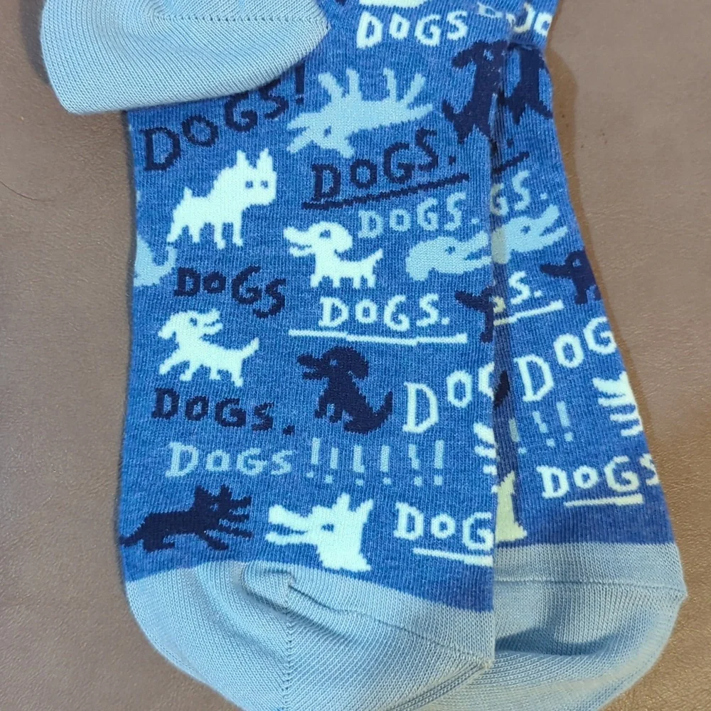 Blue Q Socks Dogs Women’s Crew New with Tags Soft Combed Cotton